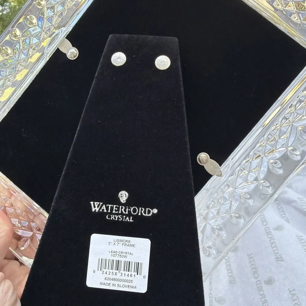 Waterford Lismore Diamond Lead Crystal 5x7 Photo Picture Frame- 107750W-NIB